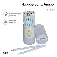 Карандаш ч/гр  "GraphixZefir. Зефирный голубой" 4В супер мягкий, 3.5 мм  21-0065/03  1/30