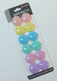 Магниты 12 шт.PASTELINI d-30мм   арт.3012