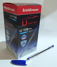 Ручка шариковая  Ultra Glide Technology U-108 1мм трехгр.к. синяя  ЕК47564   1/50