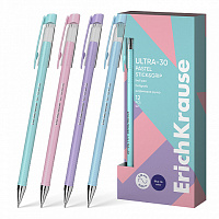 Ручка шариковая  ULTRA L-30  Pastel Gold Stick&Grip синяя 0,7мм, асс   EK61037    1/12
