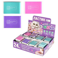 Ластик ПАСТЕЛЬНАЯ КЛАССИКА 33*21*10мм, 63633  1/24