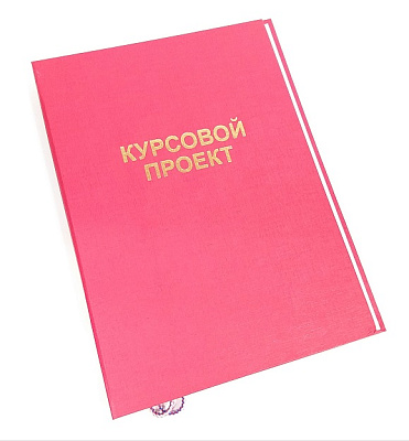 Папка для курсовых работ КУРСОВОЙ ПРОЕКТ красная. (без бумаги)  10КП01