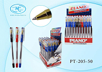 Ручка масляная  "Piano GOLD" синяя наконечник золотистого цвета,  1/12