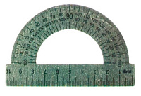 Транспортир, 180°/10см, стальной арт.ТС-10   1/100