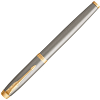 Ручка перьевая IM Brushed Metal GT  F, синие чернила  PARKER-1931649