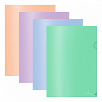 Папка-Уголок А4 Matt Pastel Bloom непрозрачная, пластик 0,18мм  ЕК61133   1/12