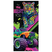 Конверт для денег  Юмор- For the best you! Бигфут, яркий тигр  4-15-1491