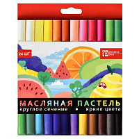 Пастель  масляная, 24цв.  ФРУКТЫ  59086  