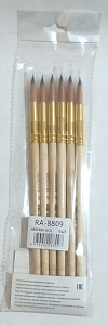 Кисть  НЕЙЛОН №9 круглая арт.RA8809  1/6