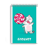 Блокнот А7 40л  гребень "СЛАДОСТЬ" клетка   65971  1/5