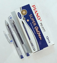 Ручка гелев. СИНЯЯ  Piano SUPER Gelpen "0,5мм игольч.н. PG-2177/син./ 1/12