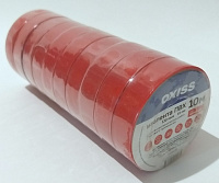 Изолента 15мм*10м, 130мкм красная   OXISS