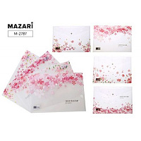 Папка на кнопке  А4 "BLOSSOM" пластиковая  170 мкм, 4 диз.  М-2787   1/12