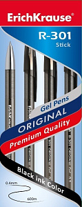 Ручка гелевая ЧЕРНАЯ  0,5мм  ORIGINAL Gel 301  EK42721  1/12