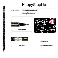 Карандаш авт. "FunGraphix. Черные котята" 2мм  цанговый  21-0041/06    1/24