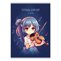 Тетрадь для нот 16л. "Аниме скрипачка" А4    14660