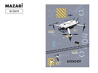 Блокнот А7  40л  гребень "Робот" клетка  М-16974   1/100
