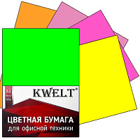 Бумага А4 100л  80гр.  микс неон   К-03150