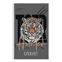 Блокнот А5  40л "ТИГР" на скобе сверху, клетка  арт.63061 1/5/40