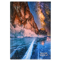 2025г. Ежедневник  А5 дат. 7БЦ ЗИМНЯЯ СКАЗКА 160л. матов. ламинация  68025